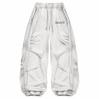 Ensemble de survêtements surdimensionnés en molleton bouclette épais avec empiècements effet délavé et broderie 3D pour femme
