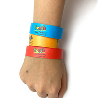 Bracelet Tyvek personnalisé pour entrée, étanche, imprimé, avec code QR, pour l'accès aux parcs