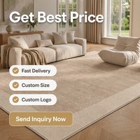 Moderner Gerippter Textur-Teppich Großer Minimalistischer Linearer Beige Teppich Großer Nordischer Stil Teppich für Wohnzimmer-Dekoration