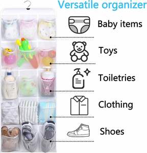 Organizador de Zapatos para Bebé Colgante de Doble Cara con 30 Bolsillos, Bolsa de Almacenamiento Giratoria para Armario, Bolsas de Almacenamiento Comprimidas - Product Image 3