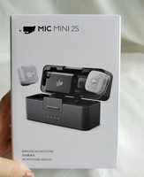 Mikrofon Dinamis Genggam Original Mic Mini 2S (2 TX + 1 RX + Kotak Pengisian Daya) Rekaman 28 Jam 32-bit Float Ringan Peredam Kebisingan