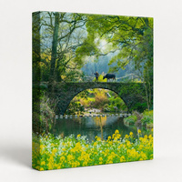 Impression sur toile de peinture de paysage magnifique avec des arbres verts inspirés de la nature, décoration artistique pour la maison, décoration murale pour le salon