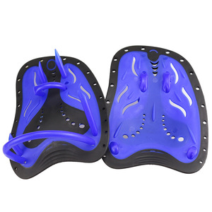 Almohadillas de natación para adultos y niños, entrenamiento profesional, material de silicona PTRPP azul y amarillo HP101 - Product Image 4