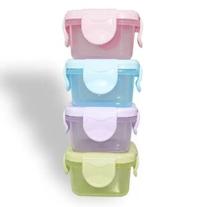 Mini Storage <b>Box</b> 60Ml Airtight <b>Lid</b> Jewelry Organizer Plastic Household <b>Small</b> <b>Box</b> Solid Color - Product Image 2