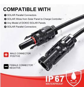 Livraison gratuite <span class=keywords><strong>DOKIO</strong></span> Panneau solaire rigide 18V <span class=keywords><strong>100W</strong></span> en silicium monocristallin étanche pour la charge 12V # DSP-100M Camping/Maison/Camping-car - Product Image 5