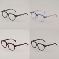 Gafas Finewell de Moda Retro Cuadradas con Montura Óptica TR90 y Patillas de CP, Lentes con Bloqueo de Luz Azul, Personalizables con Logotipo, para Hombre y Mujer