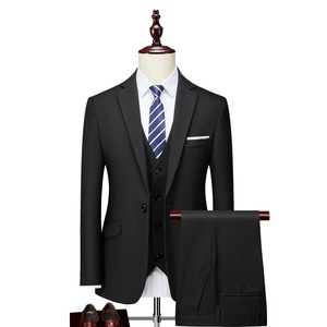 Traje de Negocios de Lujo para Hombre de 3 Piezas, Chaqueta Blazer Transpirable de Alta Calidad, Cierre de Cremallera, Estilo Elegante y Ajustado, Venta al Por Mayor - Product Image 3