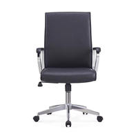 Chaise de bureau exécutive en cuir moderne de luxe avec réglage en hauteur pour bureau à domicile, chambre, salon et salles de réunion