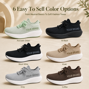 Chaussures de course personnalisées, tige en maille respirante, légères, à lacets, avec logo imprimé, pour unisexe, sport quotidien - Product Image 2