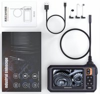 Caméra endoscopique IPS 4,3 pouces 1080P CMOS, enregistreur vidéo sans fil en réseau, carte mémoire, 8 LED, grand angle 140° pour intérieur