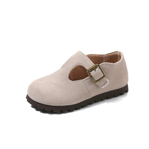 2025 mùa xuân mùa thu trẻ em da Giày giản dị cô gái phong cách <span class=keywords><strong>retro</strong></span> Giày da đanh đơn với phong cách birkenstocks duy nhất mềm - Product Image 3