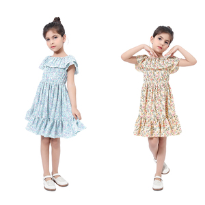 Vestido de Verano con Estampado Floral Vintage y Volantes para Niñas, Ropa Infantil para Fiestas, Playa y Vacaciones, Venta al Por Mayor - Product Image 6