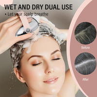Masseur Électrique de Soins pour Tête et Cuir Chevelu, Appareil de Massage Vibromasseur à Lumière Rouge pour Détendre le Cou et le Corps, Pétrissant et Nourrissant les Cheveux