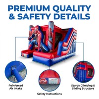 Château gonflable Spiderman Ceyu pour enfants, de qualité commerciale, pour l'intérieur et l'extérieur, avec toboggan, en PVC, pour sauter