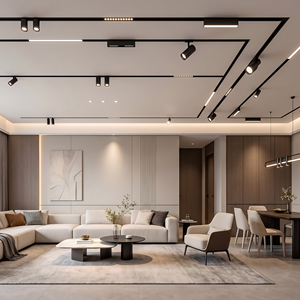 Éclairage d'intérieur ultra mince Moder monté en surface 48v a mené la lumière magnétique de calandre d'inondation de projecteur de voie - Product Image 1