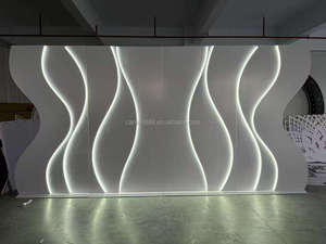 Arche de mariage 3D en gros avec éclairage LED - Décoration de cérémonie personnalisée en PVC <span class=keywords><strong>pour</strong></span> mariages et événements - Product Image 1