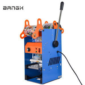 Machine de cachetage de tasse en plastique de scellant de tasse de ménage pour des tasses de lait de soja de thé de lait - Product Image 1