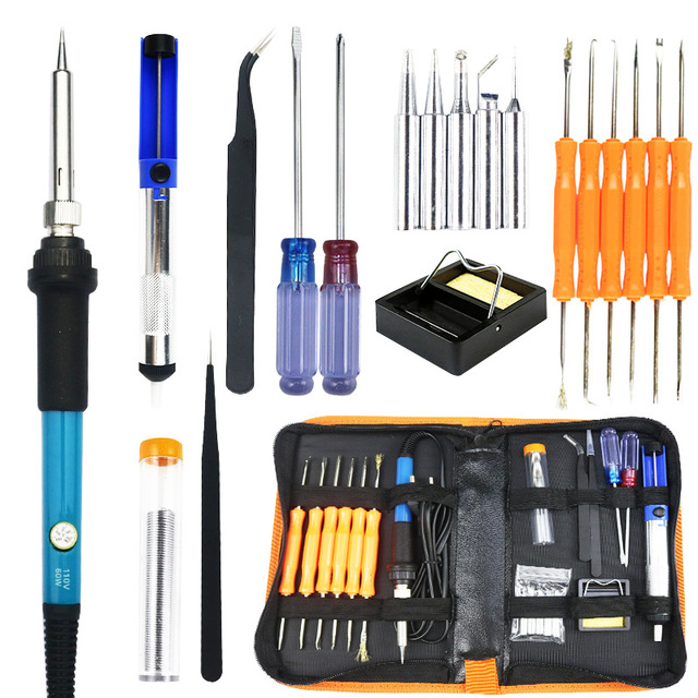 Electric Soldering Iron Gun Adjustable Temperature Auxiliary Solder Welding Kit