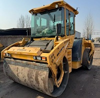 Rouleau vibratoire tandem d'occasion à double fréquence et double amplitude, compacteur d'asphalte à double tambour pour le pavage routier et l'entretien des pistes