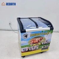Vente directe d'usine, congélateur à glace à porte coulissante à double température, équipement de réfrigération alimentaire, produit de supermarché