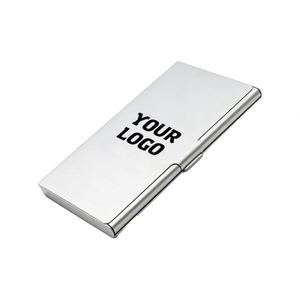 Engraving <b>Holder</b>/Aluminum Name /Sliver Metal Business <b>Id</b> Card Case Custom Promotional Gifts - Product Image 1