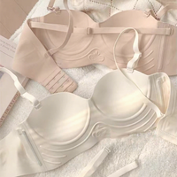 Soutien-gorge push-up sans fil pour femme, grande taille, demi-bonnet, sans couture, sexy, réglable, fin, lingerie transfrontalière