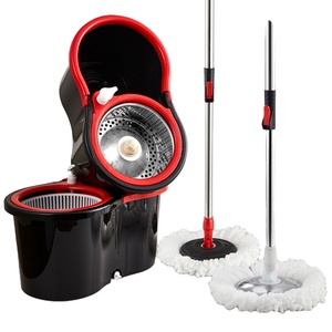 Customized Microfiber Pads 360 <strong>Spin</strong> <strong>Mop</strong> and Bucket with Stainless Steel Swivel <strong>Mops</strong> for Hardwood &amp; Tile Floor Cleaning - Product Image 3