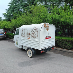Mignon <span class=keywords><strong>petit</strong></span> camion de nourriture mobile rue café remorque électro-tricycle BBQ bonbons chariot alimentaire multifonction glace-crème voiture - Product Image 6