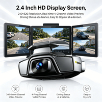 Cámara para Coche VIEVGUARB GT810 con Monitor de Estacionamiento, Grabación en Bucle, Visión Nocturna, Sensor G, Control por Aplicación, 1080P, 360° Sin Puntos Ciegos, IR Integrado