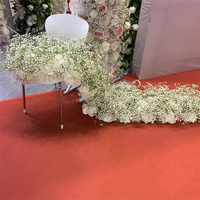 Decoración de Flores para Sofá de Alta Calidad L-815, Arreglo de Flores Artificiales de Rosas, Camino de Mesa de Flores de Gypsophila Blanca