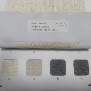 جديد مصنوع يدويًا من الكتان على شكل حرف S ستائر تعتيم بموجات مائية نمط عتيق لغرفة النوم وطيات غرفة الطعام - Product Image 6