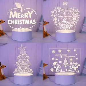 Christmas Decoration Supplies树木丝袜灯光饰品礼品2021玩具挂件产品的设置项目3D led灯礼物
