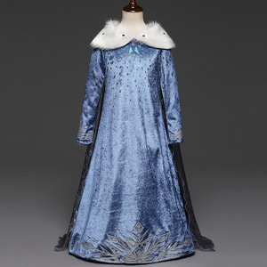 Abito da principessa <span class=keywords><strong>Frozen</strong></span> <span class=keywords><strong>Elsa</strong></span> e Anna da ragazza in stile europeo 2021 - Product Image 5