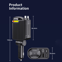Chargeur de voiture rétractable 4 en 1 avec aromathérapie, charge rapide, adaptateur de chargeur de voiture rétractable aromatique pour iPhone et Android