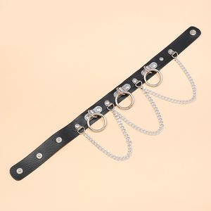 Cadena de Metal gótica Punk para mujer y niña, gargantilla de cuero, <span class=keywords><strong>Collar</strong></span> sexy, joyería sm, <span class=keywords><strong>Collar</strong></span> de cuero esclavo, venta al por mayor - Product Image 5