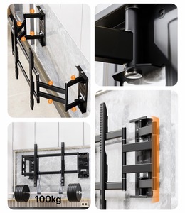 36mm Ultra Slim Large Screen Full Motion Swivel 30/30 55-100 <strong>Inch</strong> Cold Rolled Steel <strong>TV</strong> Mount Heavy Duty 800x600mm 125kg - Product Image 4