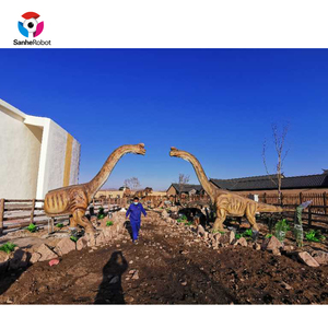 Modelo <span class=keywords><strong>de</strong></span> Braquiosaurio Gigante <span class=keywords><strong>de</strong></span> Tamaño Real - Par <span class=keywords><strong>de</strong></span> Dinosaurios Animatrónicos con Forma <span class=keywords><strong>de</strong></span> Corazón para Zoológicos al Aire Libre y Paisajes Jurásicos - Product Image 1