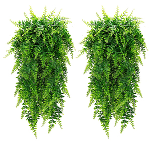 Plantes suspendues artificielles, plantes artificielles, fausses fougères pour la <span class=keywords><strong>d</strong></span>écoration murale intérieure et extérieure de la maison et du jardin - Product Image 3
