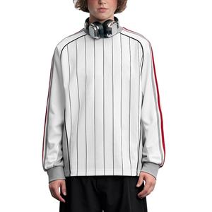 Wholesale Lightweight Breathable Mesh Jersey Unisex Printed <b>Stripe</b> <b>Long</b> <b>Sleeve</b> <b>T</b>-<b>shirt</b> Custom Screen Printing logo Men's Tee - Product Image 1