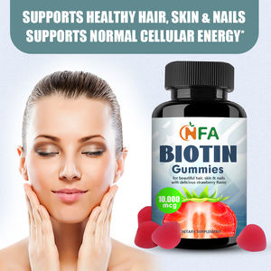 Personalización de fábrica Biotina natural 10000mcg Suplemento Gomitas de biotina sin gluten Soporte Energía celular normal - Product Image 6