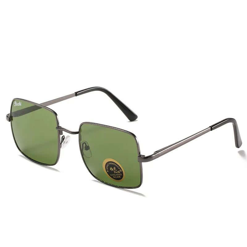 Sertleştirilmiş cam lensler büyük kare metal kız erkek güneş <span class=keywords><strong>tonları</strong></span> blutouth lunettes özel reçine kare kare güneş gözlüğü