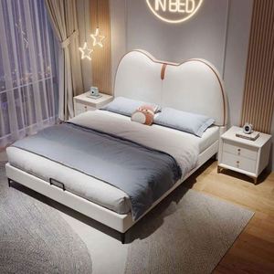 Modern Wood Daybed Comfortable Soft Cotton Padded Headboard Full Size <b>Space</b> <b>Saving</b> Design for Boys Girls Toddlers Teens Small - Product Image 3