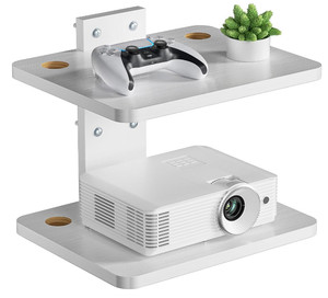 Mộc Mạc trắng tiết kiệm không gian bằng gỗ treo tường kệ cho người chơi DVD nổi TV kệ - Product Image 1