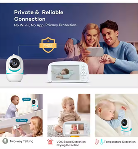 Mới nhất giá thấp 5 inch không dây độ phân giải màu sắc tầm nhìn ban đêm thông minh Zoom bé ngủ Màn hình PTZ video bé Màn hình máy ảnh - Product Image 3