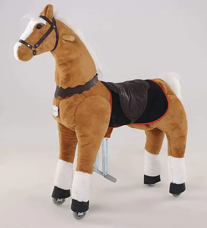 Kuda Kustom Hadiah Besar untuk Anak-anak Aksi Mainan Kuda Poni Naik Besar untuk Anak-anak untuk Dewasa