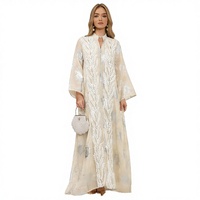 Abaya élégante noire en polyester pour femmes musulmanes, vêtements islamiques, kaftan arabe, robe longue de mode Dubaï, vente en gros