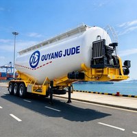 Semi-remorque citerne à ciment fiable en acier au carbone à 3 essieux de 30 000 L avec décharge par compresseur d'air pour le transport de poudre sur longue distance