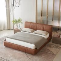 Lit rembourré au design italien personnalisable Lovein, cadre en bois massif, style moderne et doux, taille king ou queen, garantie de 5 ans, chambre à coucher