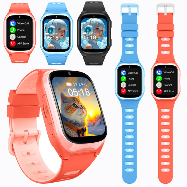 HD 4G Android Children's Phone & Watch with IPS Display GPS Video Calling SOS Camera Payment Curved Screen IP67 Waterproof KS02H