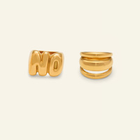 NEW GOTHIC UNIQUE FUN ORGAN HIPPIE JEU DE BAGUES DE HAUTE QUALITÉ Dazan 2025 HOT Summer 18k PVD Gold Plated Bijouterie en acier inoxydable